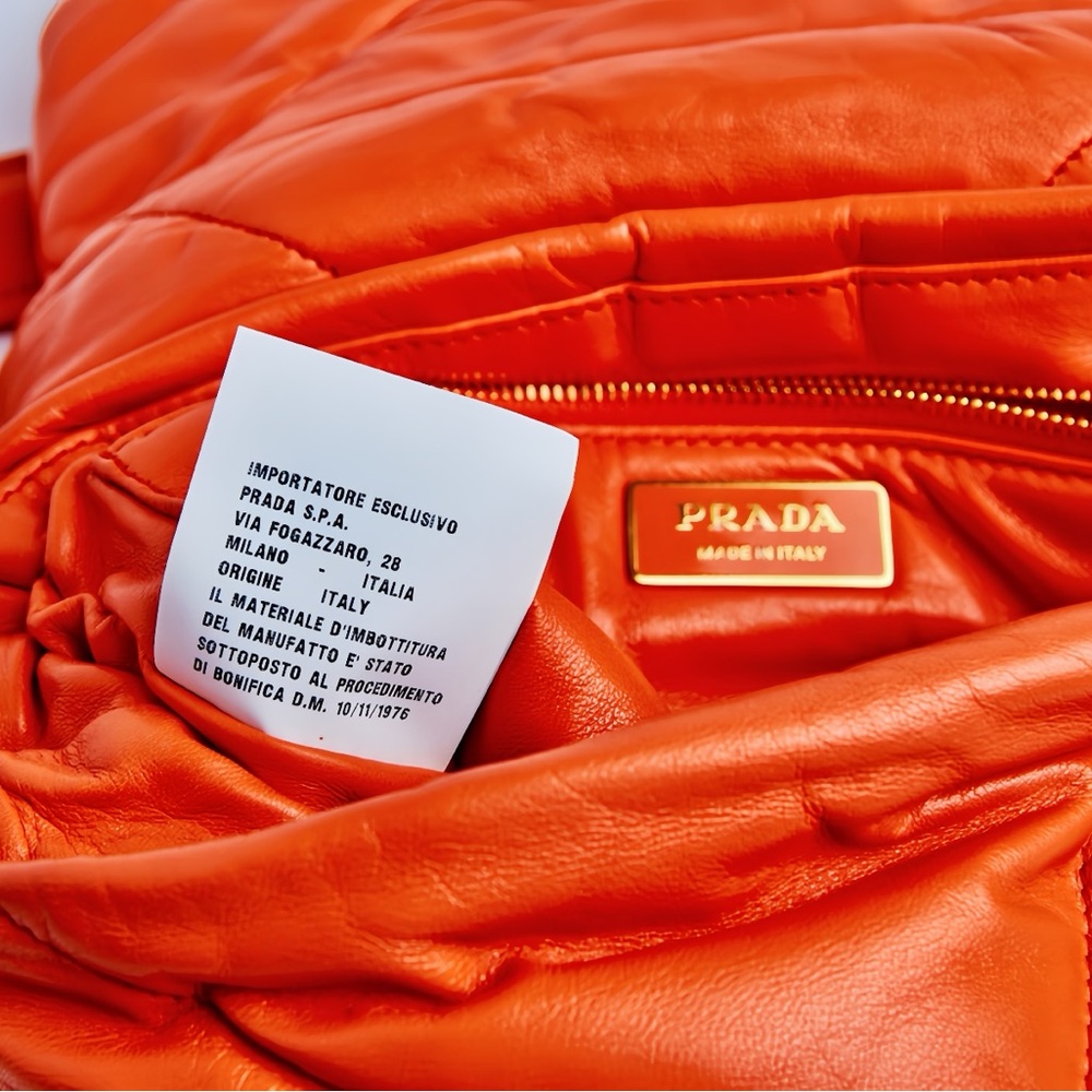 Prada Quilted Nappa Leather Shoulder Bag with Gold chain - Picture 12 of 12